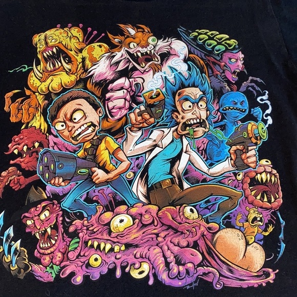 Ripple Junction Rick and Morty Graphic T Shirt Black size Small - Picture 3 of 7